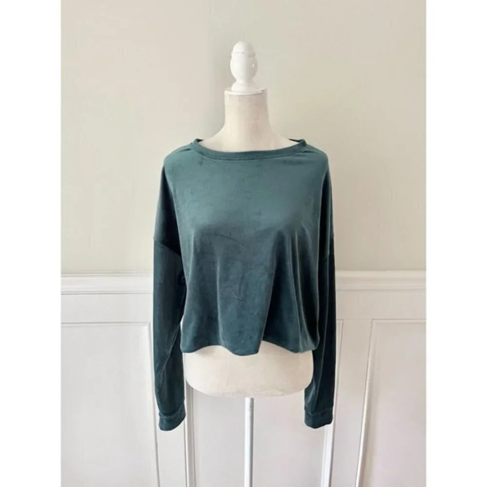 Wild Fable Velour Crop Sweatshirt Top XXL
